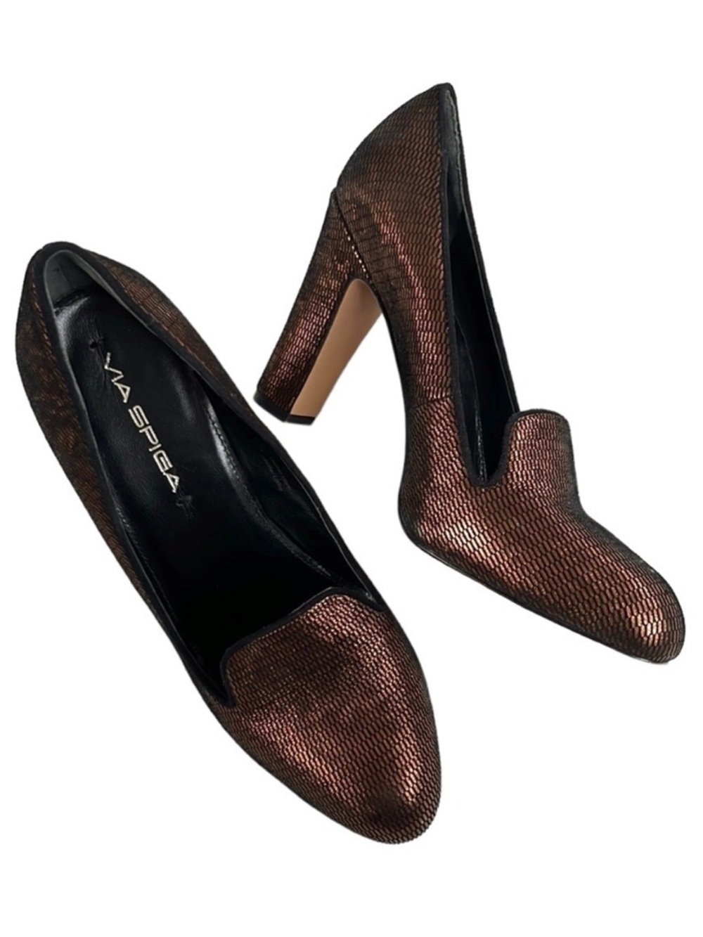 EUC Via Spiga Leather Heels Size 6 1/2